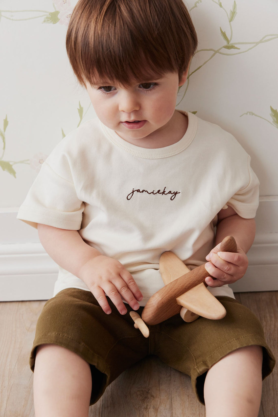 Pima Cotton Hunter Tee - Cloud JK Childrens Top from Jamie Kay Australia