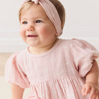 Organic Cotton Muslin Elodie Top - Petite Heart Old Rose Childrens Top from Jamie Kay Australia