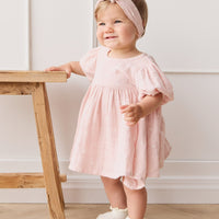 Organic Cotton Muslin Elodie Top - Petite Heart Old Rose Childrens Top from Jamie Kay Australia