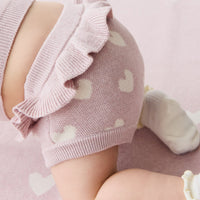 Molly Bloomer - Heart Jacquard Ballerina Marle Childrens Bloomer from Jamie Kay Australia