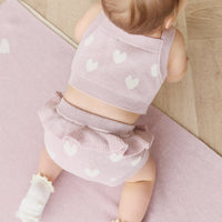 Molly Bloomer - Heart Jacquard Ballerina Marle Childrens Bloomer from Jamie Kay Australia