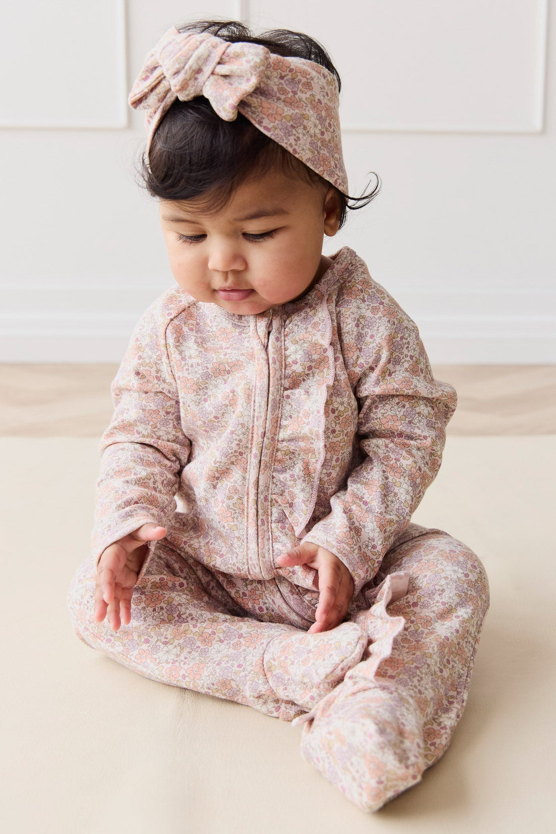 Organic Cotton Melanie Onepiece - Chloe Mauve Childrens Onepiece from Jamie Kay Australia