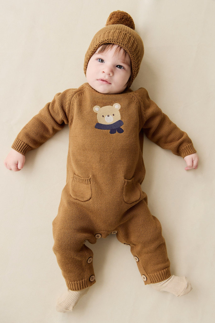 Theo Onepiece - Cosy Bobbie Autumn Bronze Childrens Onepiece from Jamie Kay Australia