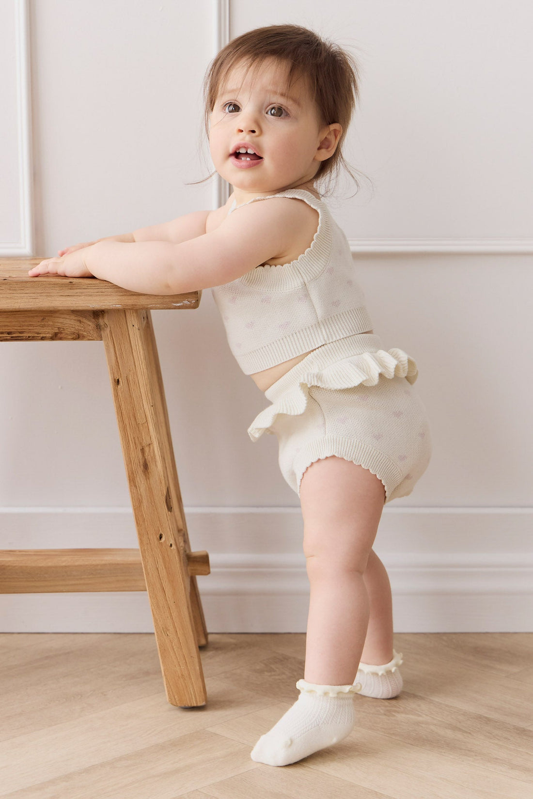 Celine Bloomer - Whisper White Little Love Childrens Bloomer from Jamie Kay Australia