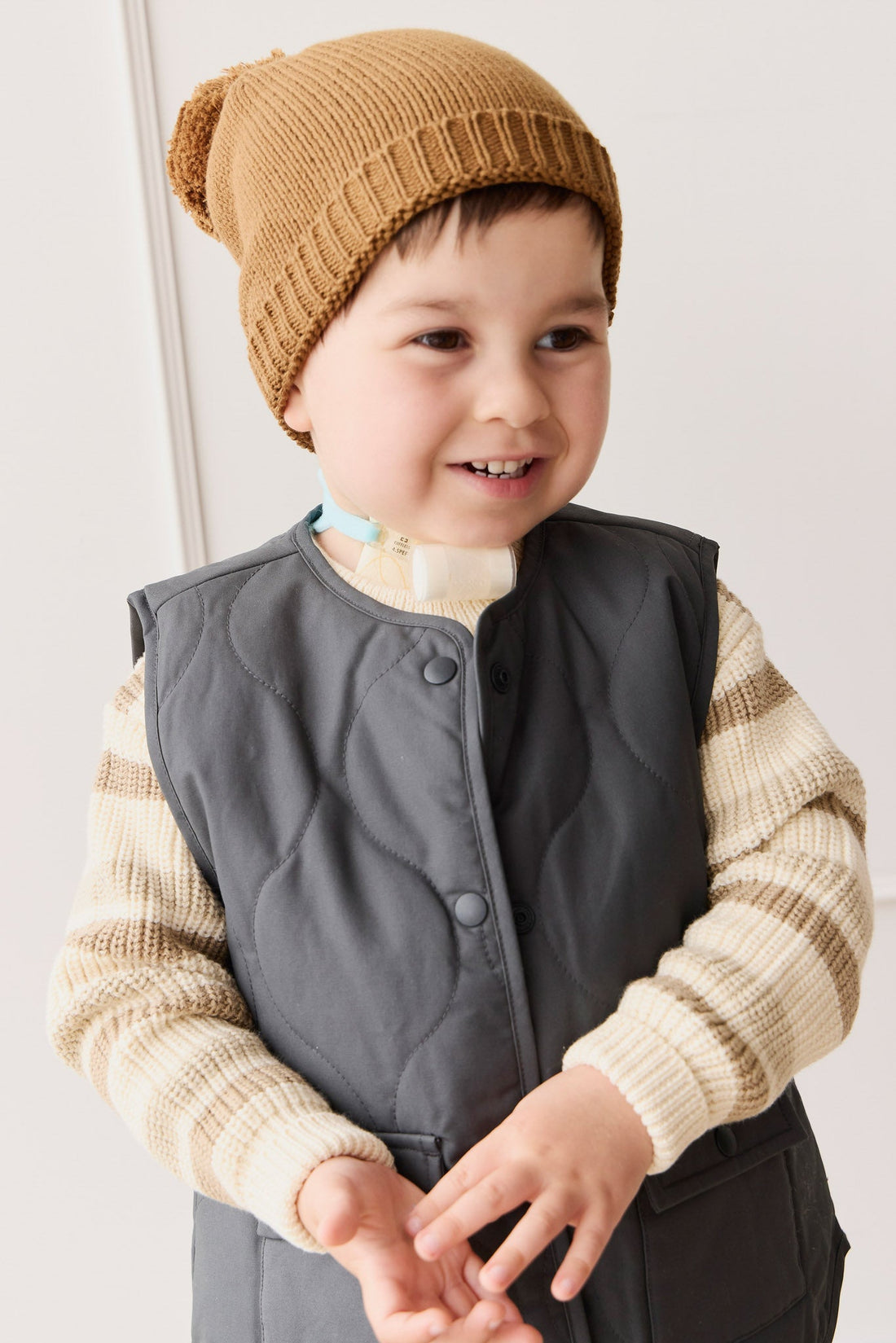 Ethan Hat - Autumn Bronze Childrens Beanie from Jamie Kay Australia