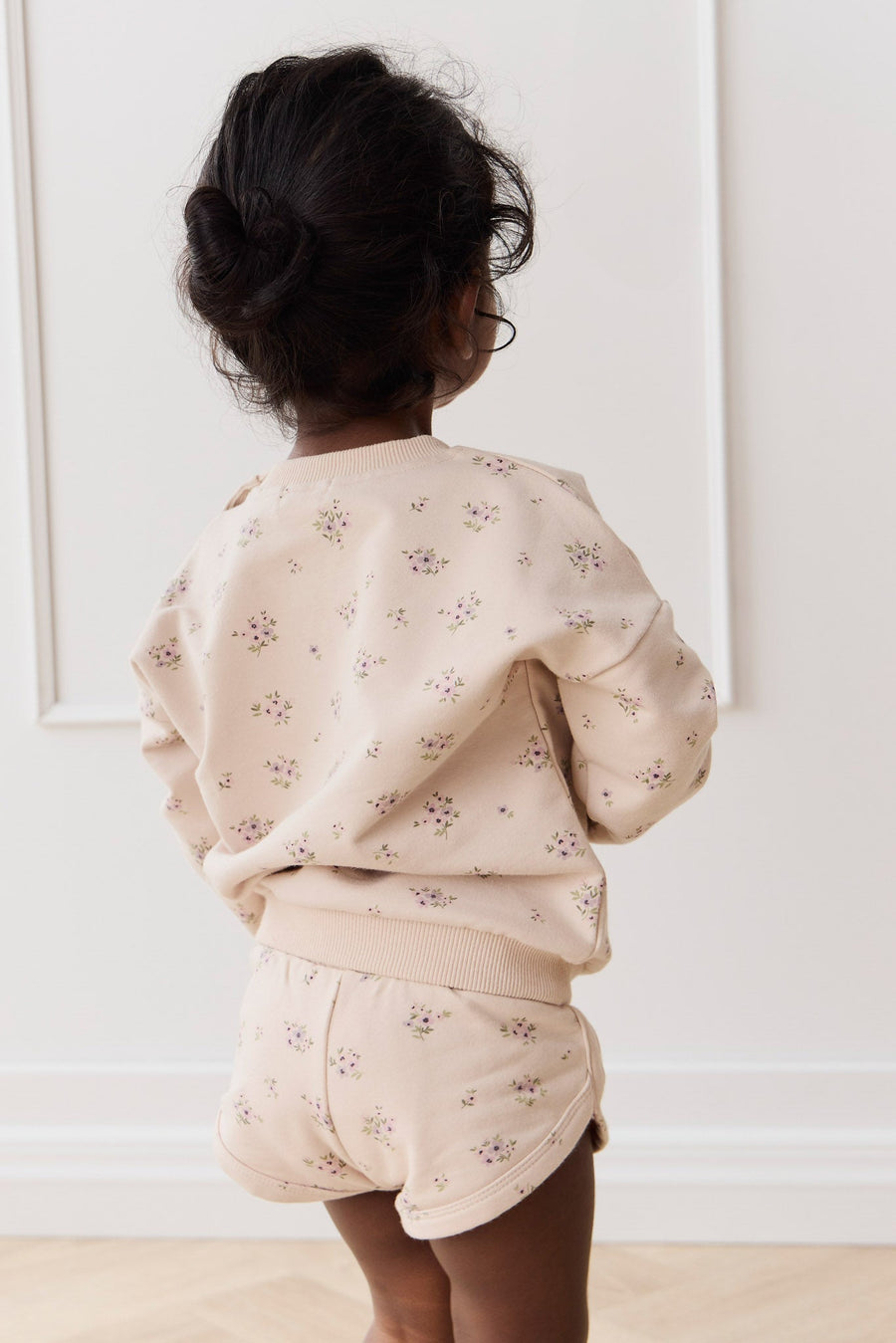 Organic Cotton Bobbie Sweatshirt - Goldie Bouquet Pink Tint Childrens Top from Jamie Kay Australia