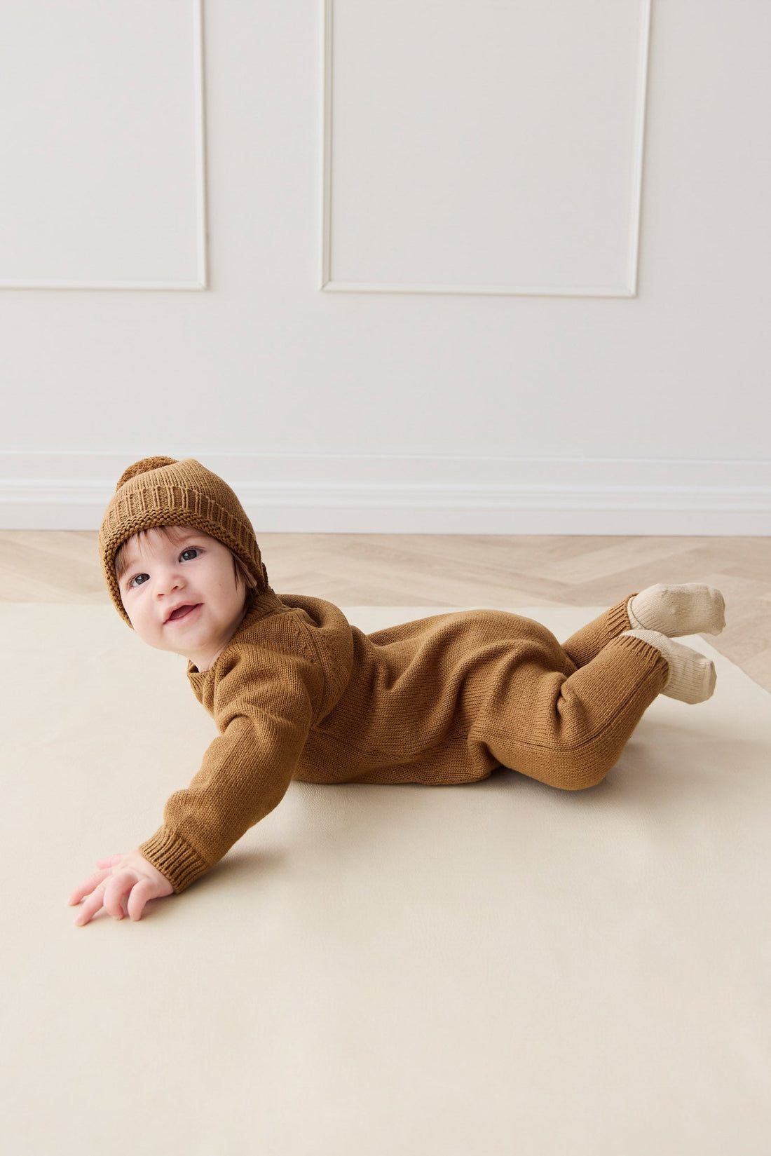 Theo Onepiece - Cosy Bobbie Autumn Bronze Childrens Onepiece from Jamie Kay Australia