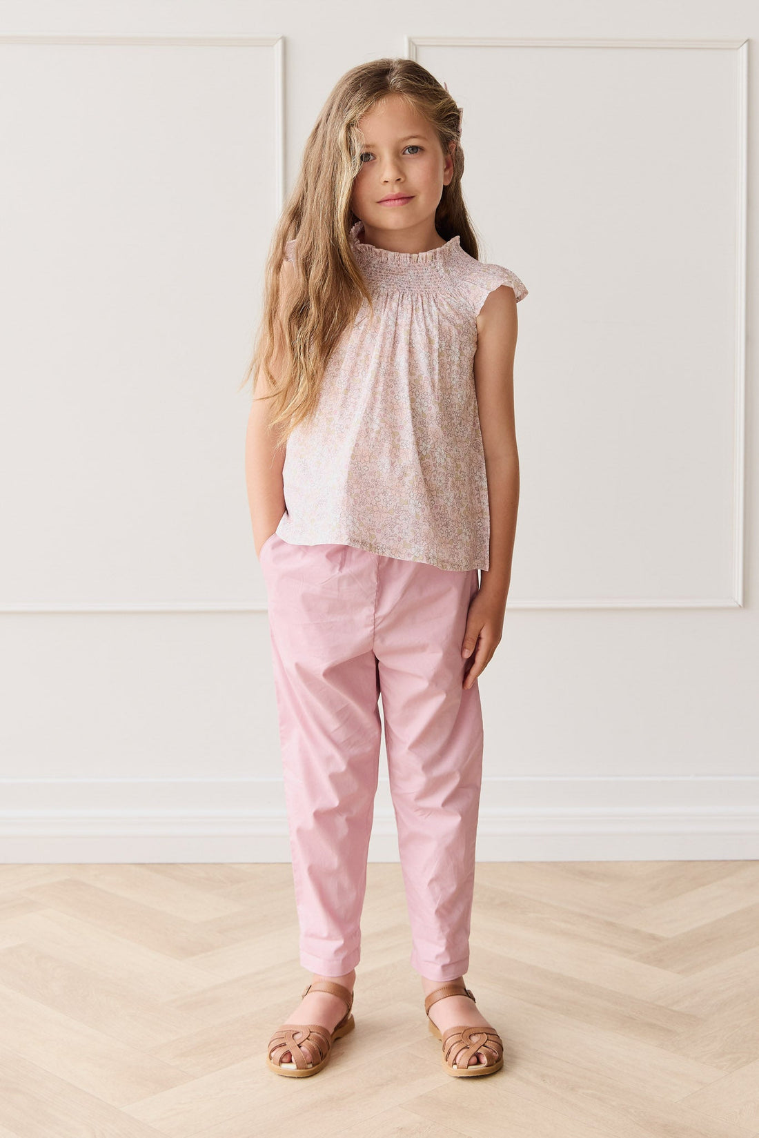 Organic Cotton Tamara Top - Chloe Mauve Childrens Top from Jamie Kay Australia