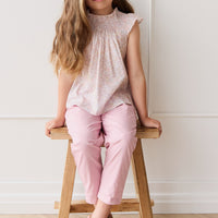 Organic Cotton Tamara Top - Chloe Mauve Childrens Top from Jamie Kay Australia