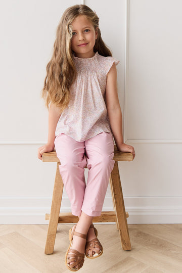 Organic Cotton Tamara Top - Chloe Mauve Childrens Top from Jamie Kay Australia