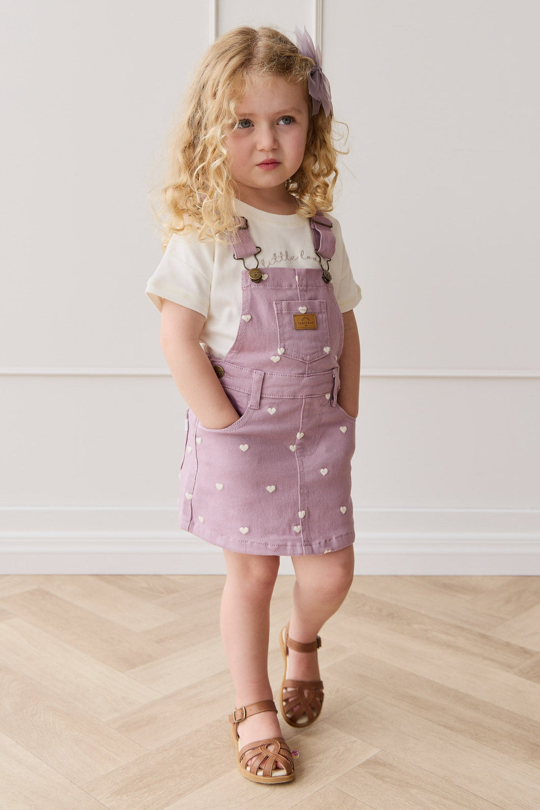 Overall Dress - Petite Heart Melody Childrens Overall from Jamie Kay Australia