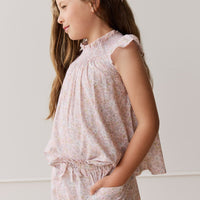 Organic Cotton Tamara Top - Chloe Mauve Childrens Top from Jamie Kay Australia