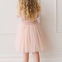 Anna Tulle Dress - Petite Heart Old Rose Childrens Dress from Jamie Kay Australia