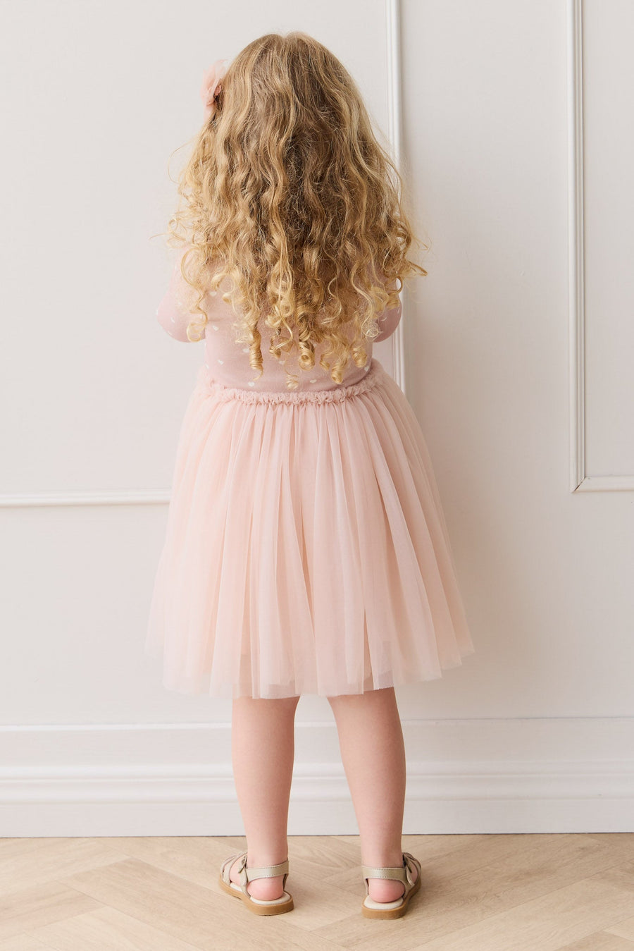 Anna Tulle Dress - Petite Heart Old Rose Childrens Dress from Jamie Kay Australia