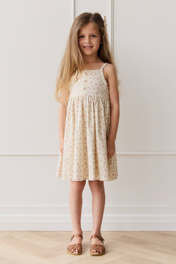 Organic Cotton Quinn Dress - Rosalie Field Blush Childrens Dress from Jamie Kay Australia