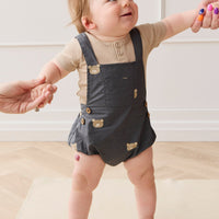 Organic Cotton Robin Playsuit - Bobbie Bears Shadow Childrens Playsuit from Jamie Kay Australia