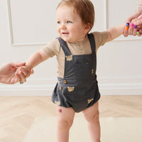 Organic Cotton Robin Playsuit - Bobbie Bears Shadow Childrens Playsuit from Jamie Kay Australia