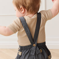 Organic Cotton Robin Playsuit - Bobbie Bears Shadow Childrens Playsuit from Jamie Kay Australia