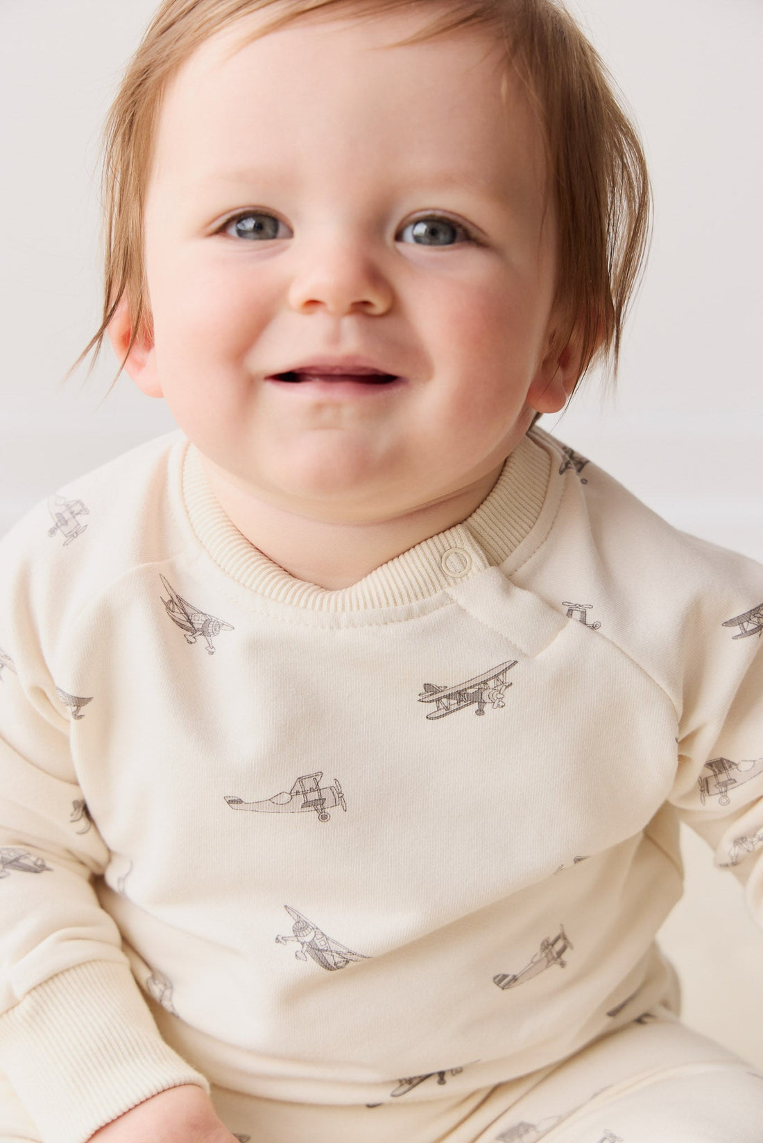 Organic Cotton Tao Sweatshirt - Avion Oat Childrens Top from Jamie Kay Australia