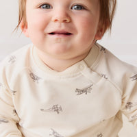 Organic Cotton Tao Sweatshirt - Avion Oat Childrens Top from Jamie Kay Australia