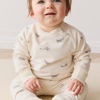 Organic Cotton Morgan Track Pant - Avion Oat Childrens Pant from Jamie Kay Australia