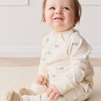 Organic Cotton Morgan Track Pant - Avion Oat Childrens Pant from Jamie Kay Australia