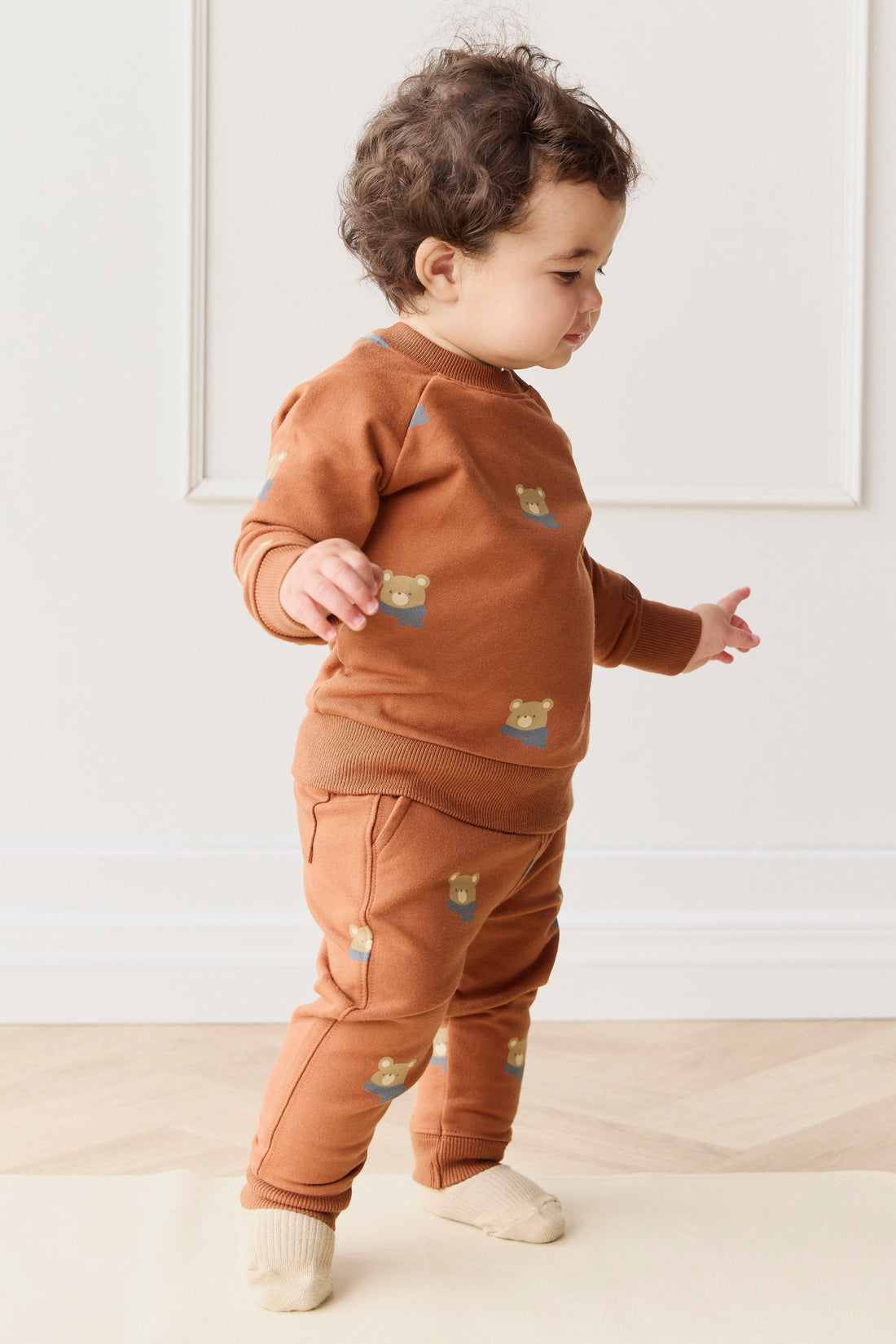 Organic Cotton Jalen Track Pant - Cosy Bobbie Ginger Childrens Short from Jamie Kay Australia