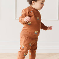 Organic Cotton Jalen Track Pant - Cosy Bobbie Ginger Childrens Short from Jamie Kay Australia