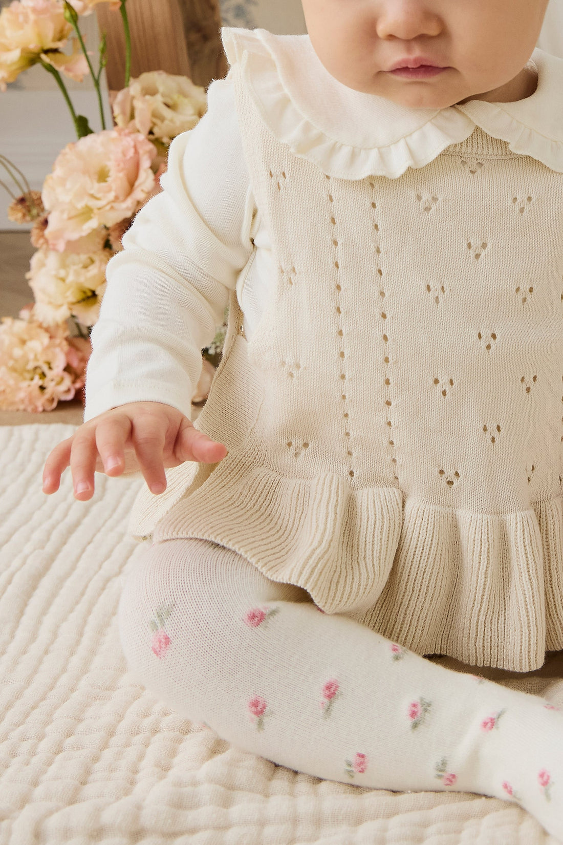 Erica Knitted Top - Vanilla Childrens Top from Jamie Kay Australia