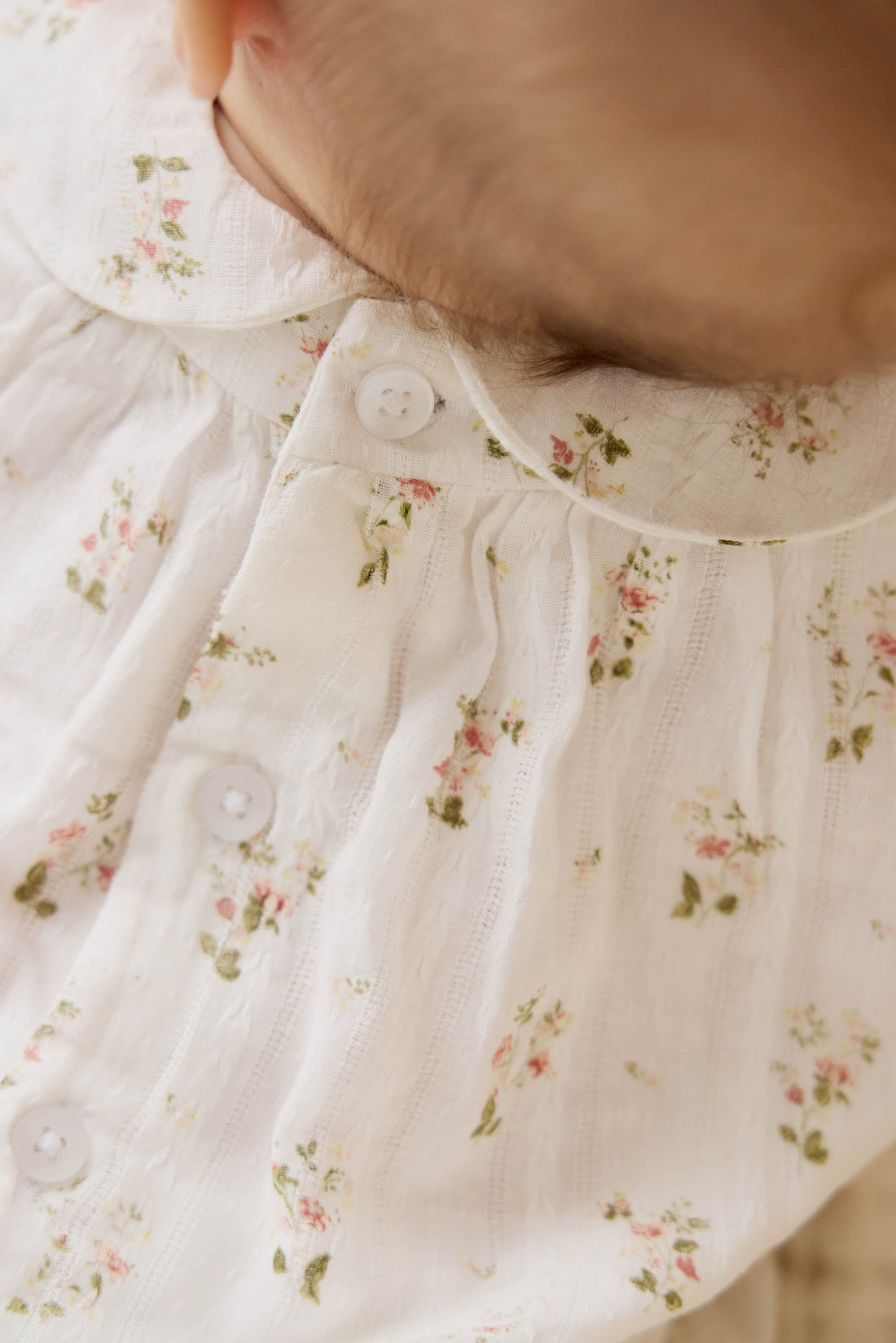 Organic Cotton Brynlee Playsuit - Josepha Egret Childrens Playsuit from Jamie Kay Australia