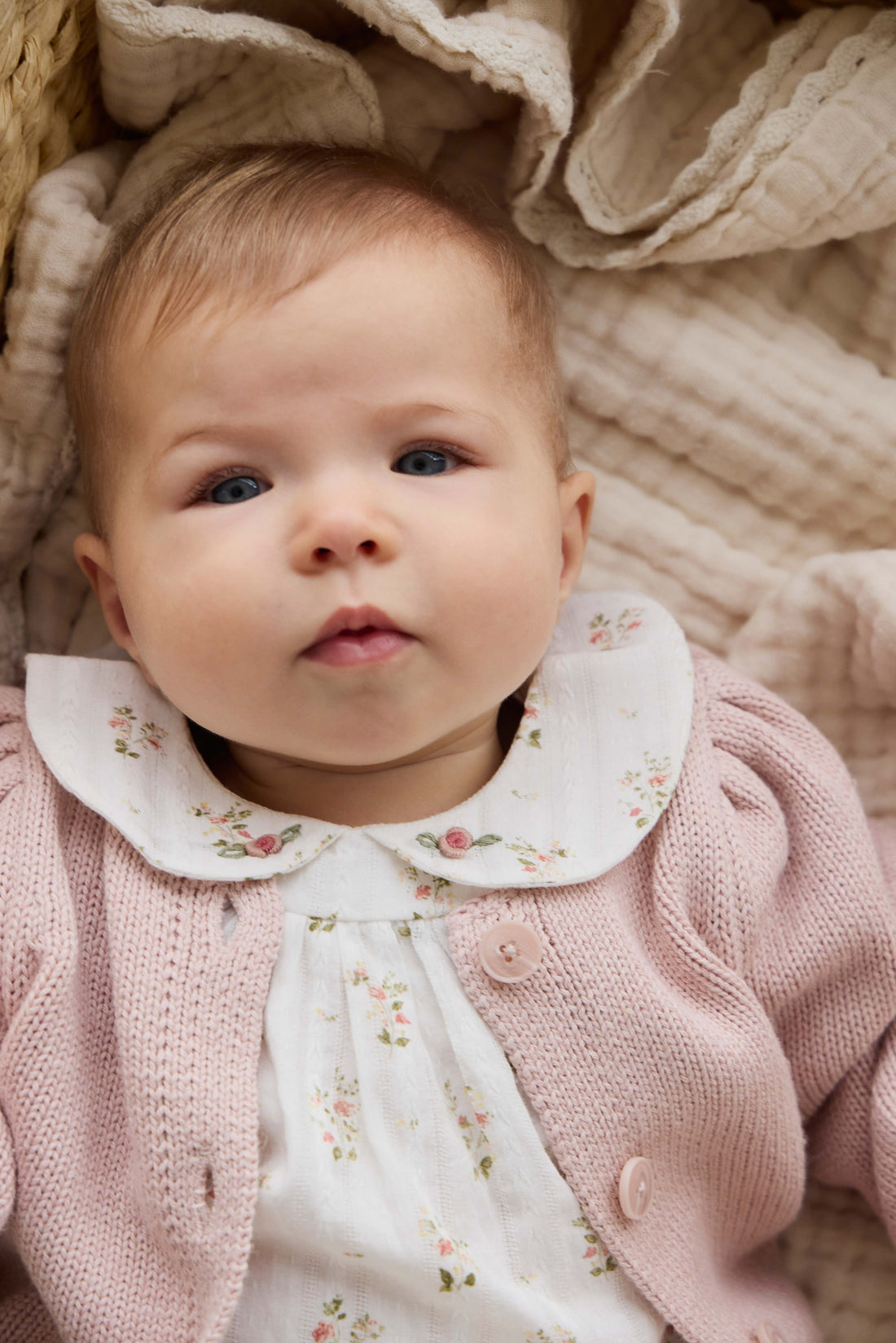 Tasha Knitted Cardigan - Sweetpea Marle Childrens Cardigan from Jamie Kay Australia