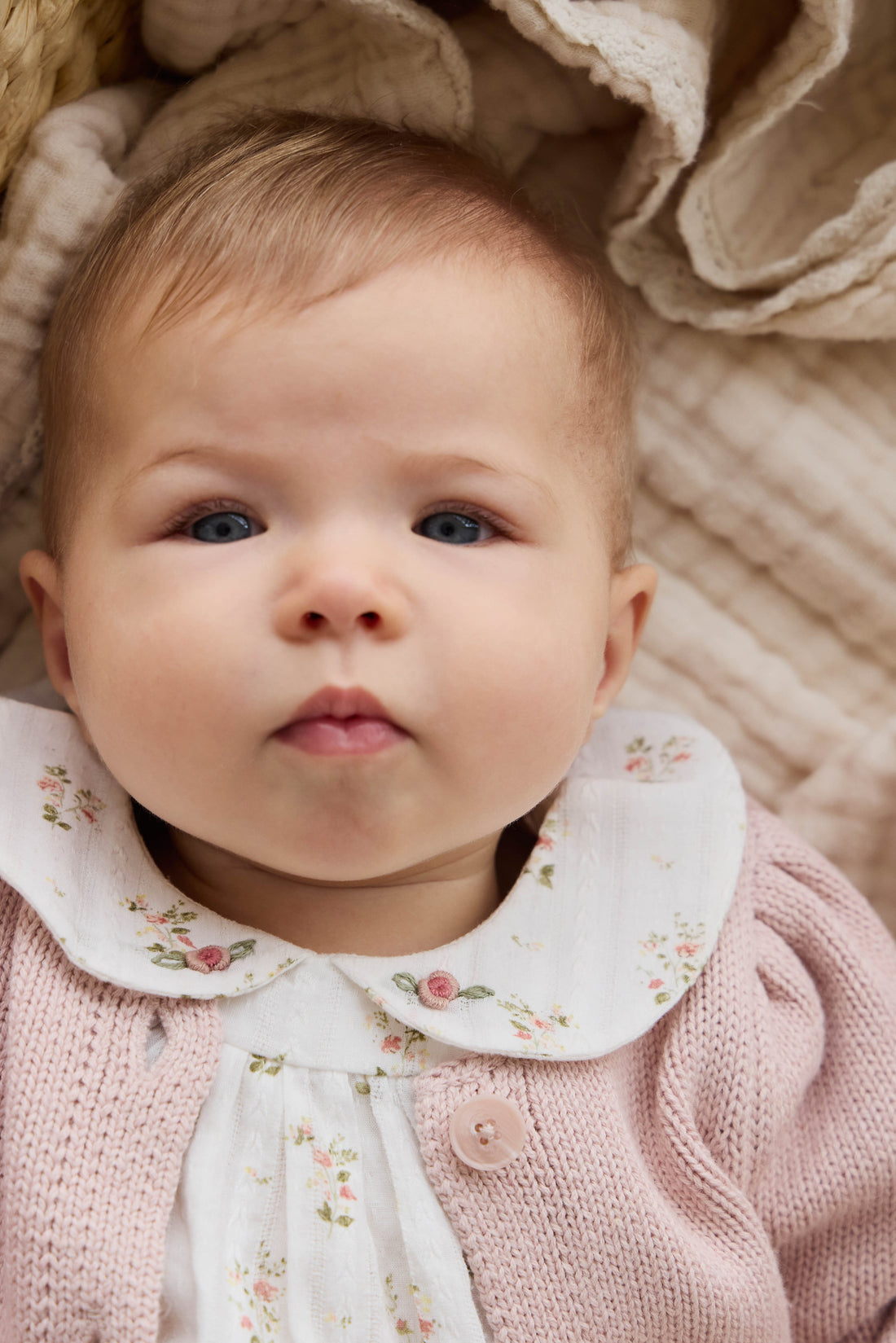Tasha Knitted Cardigan - Sweetpea Marle Childrens Cardigan from Jamie Kay Australia