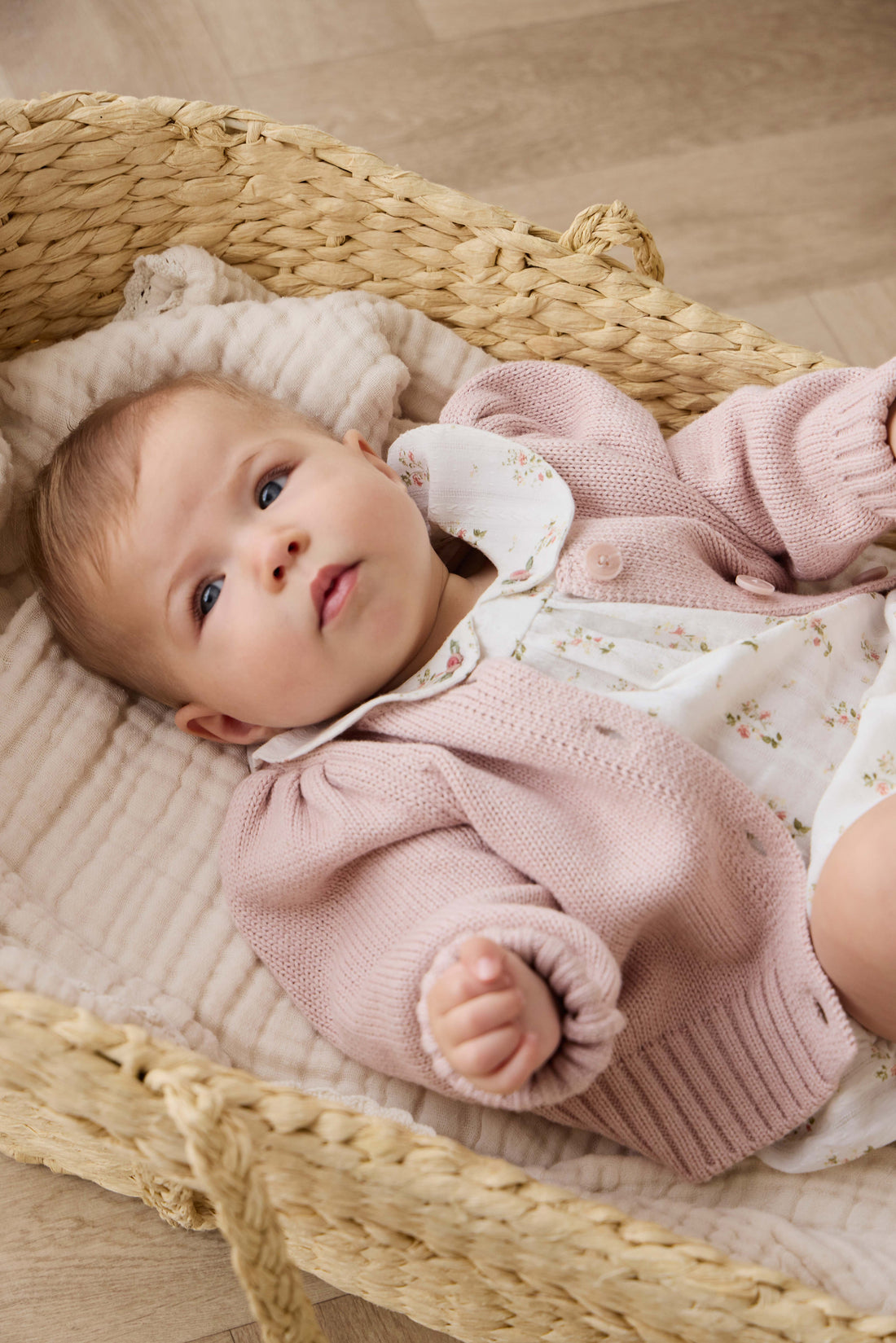 Tasha Knitted Cardigan - Sweetpea Marle Childrens Cardigan from Jamie Kay Australia