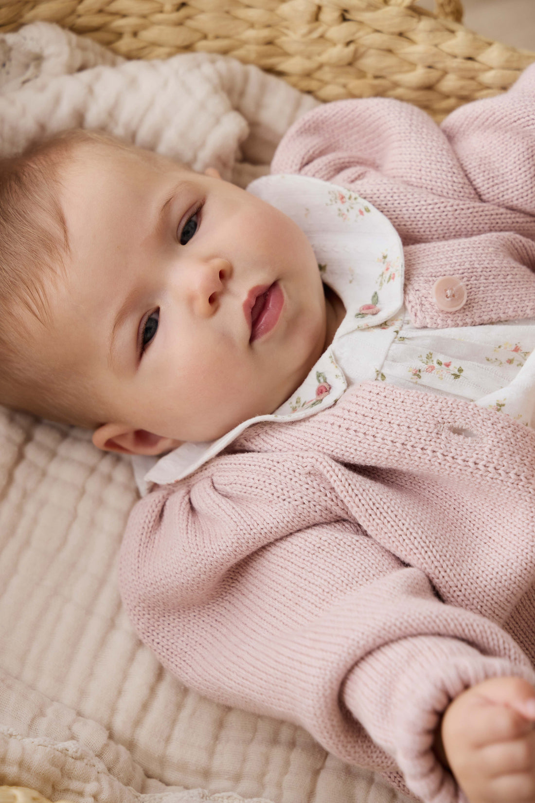Tasha Knitted Cardigan - Sweetpea Marle Childrens Cardigan from Jamie Kay Australia