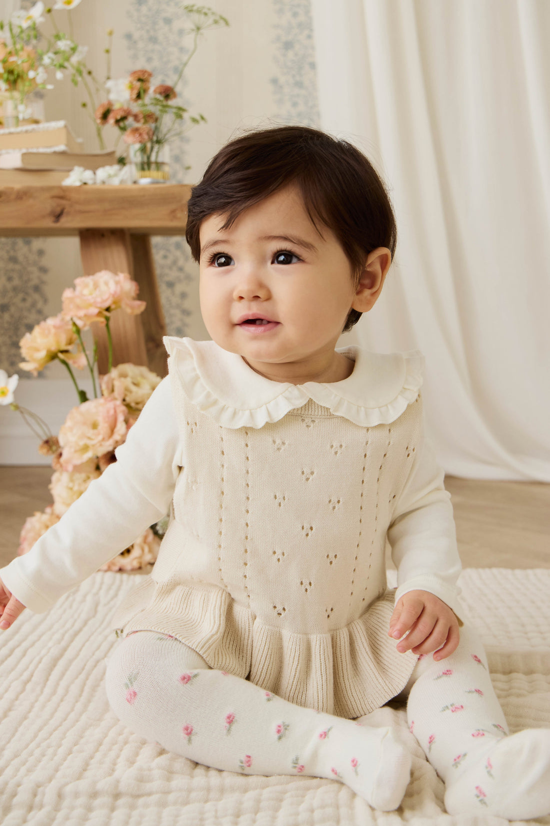 Erica Knitted Top - Vanilla Childrens Top from Jamie Kay Australia