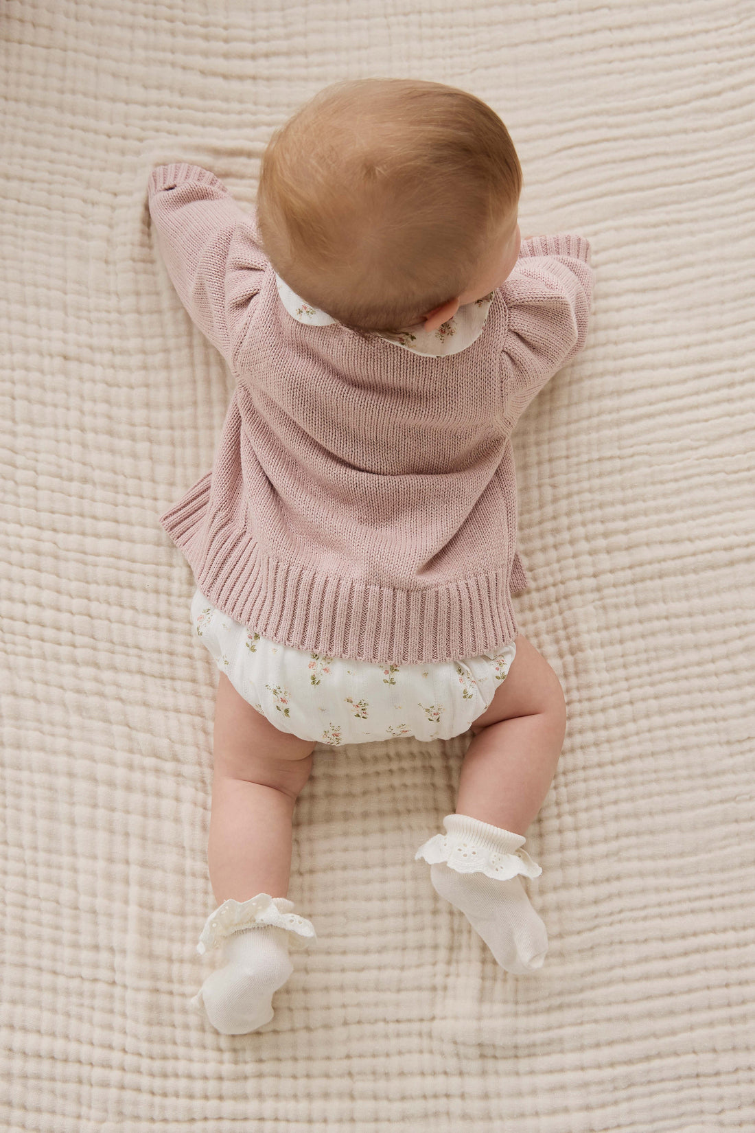 Tasha Knitted Cardigan - Sweetpea Marle Childrens Cardigan from Jamie Kay Australia