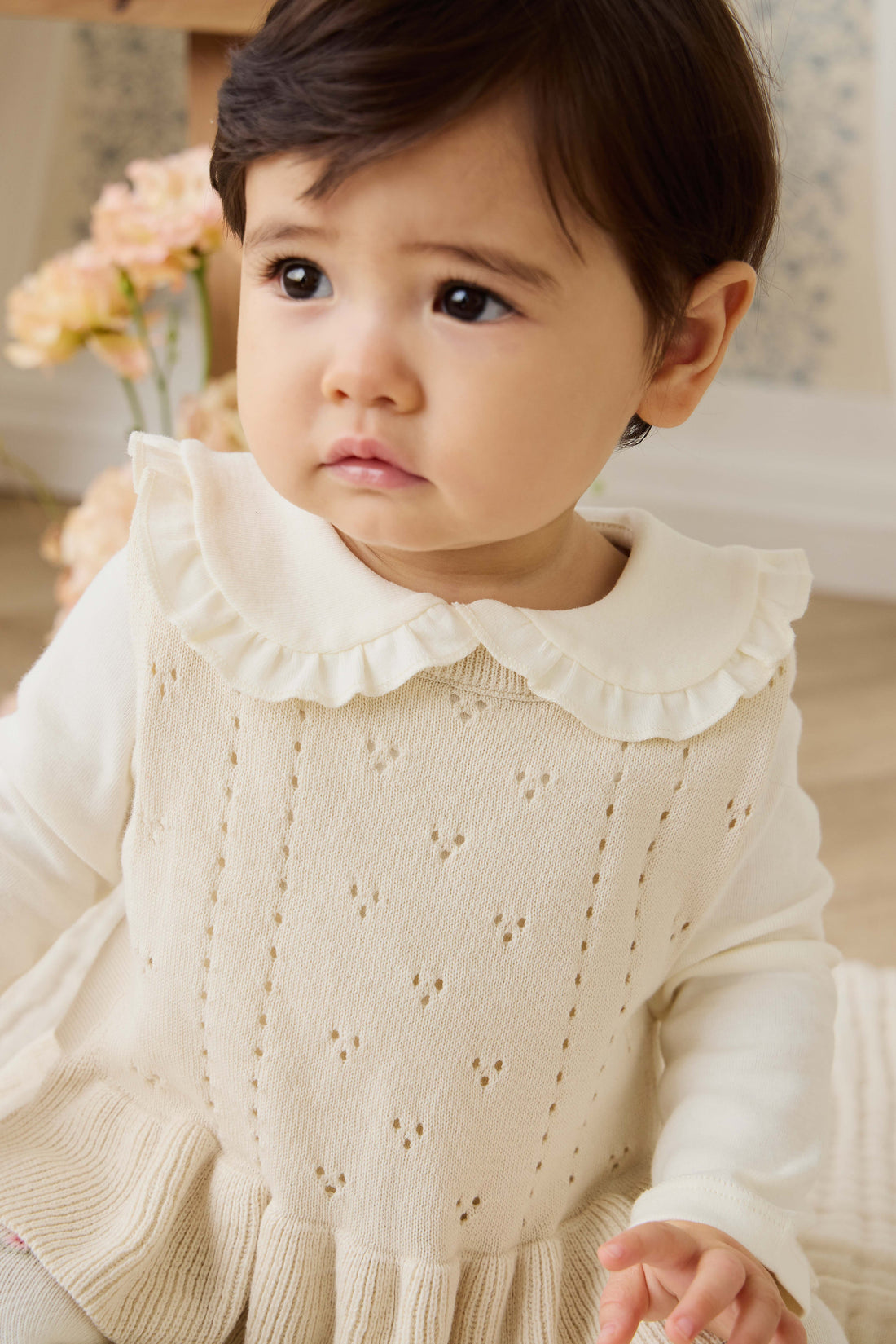 Erica Knitted Top - Vanilla Childrens Top from Jamie Kay Australia