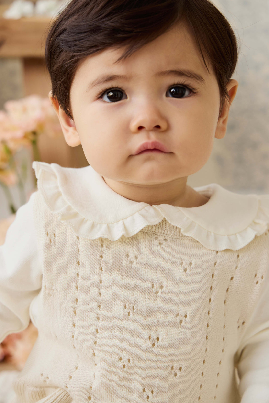 Erica Knitted Top - Vanilla Childrens Top from Jamie Kay Australia