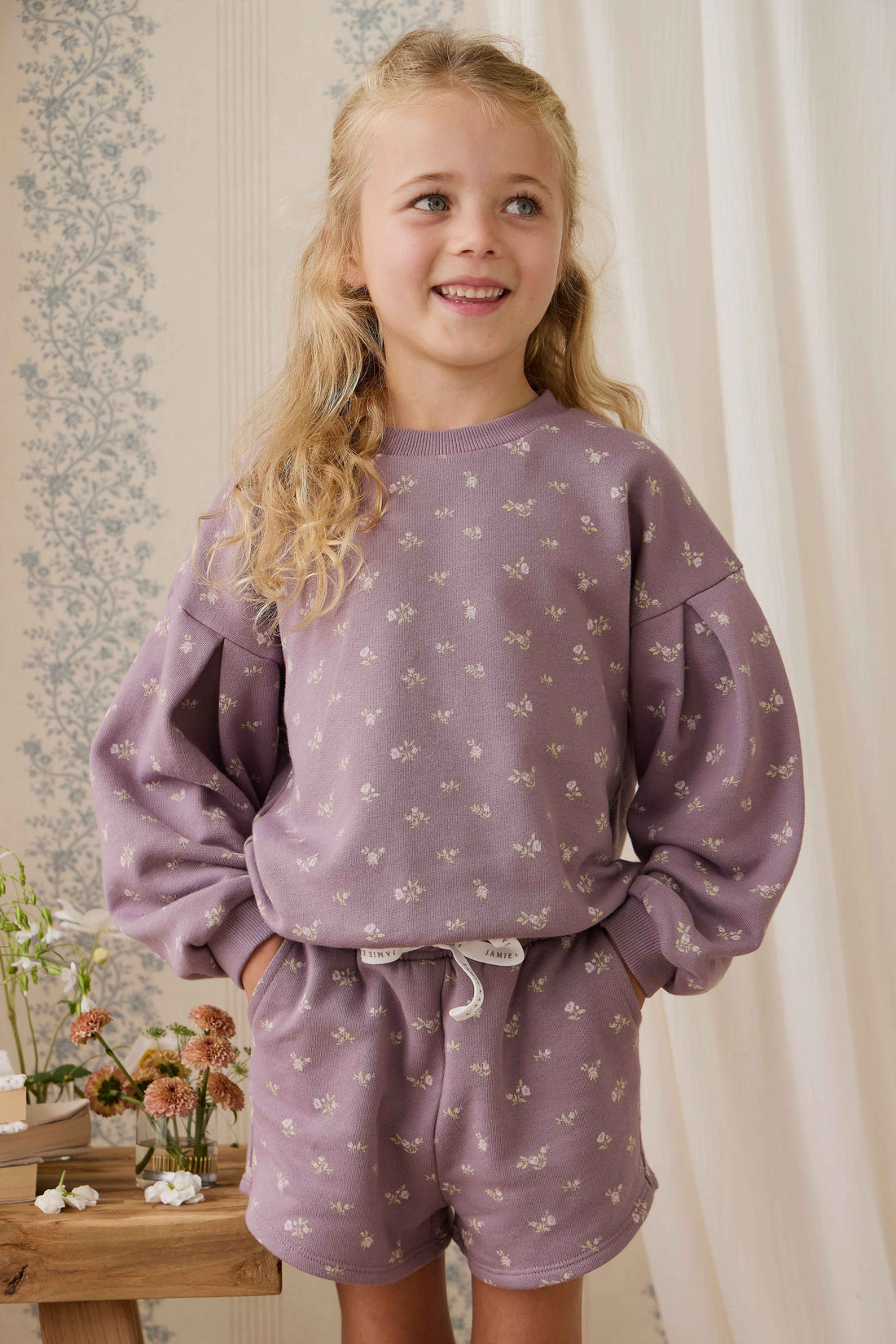 Organic Cotton Etta Short - Isla Plum Childrens Shorts from Jamie Kay Australia