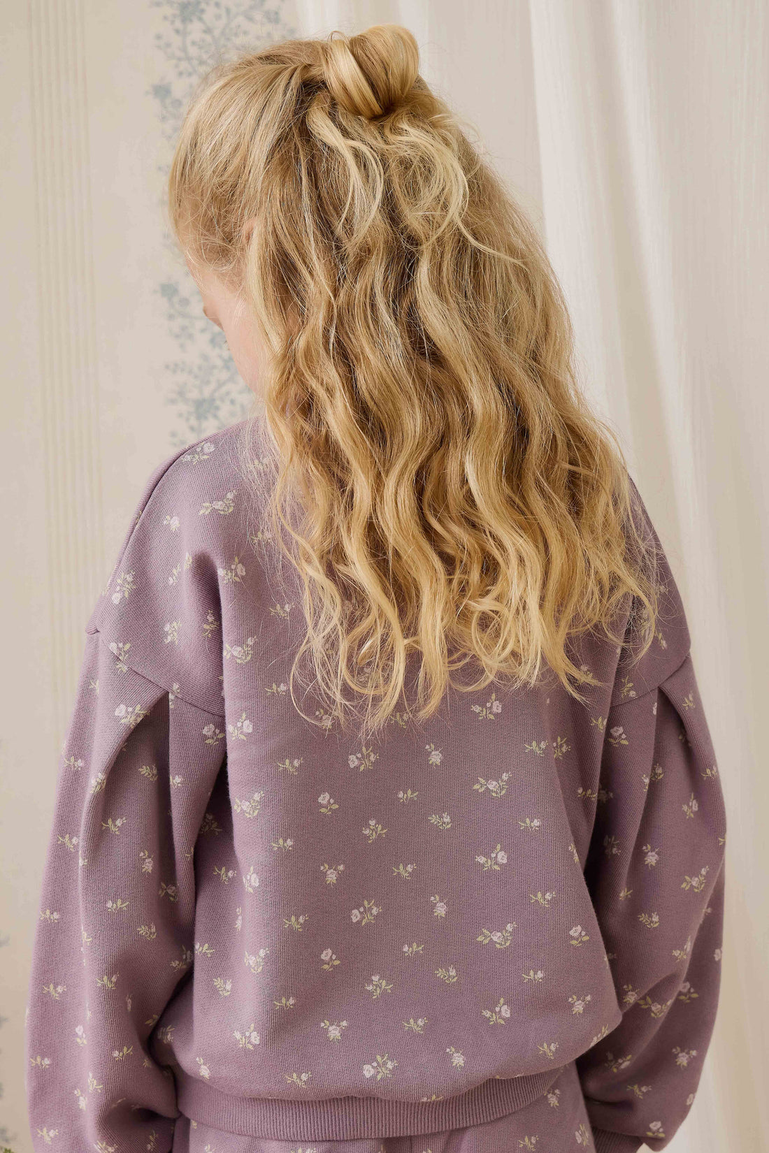 Organic Cotton Elara Sweatshirt - Isla Plum Childrens Sweatshirting from Jamie Kay Australia