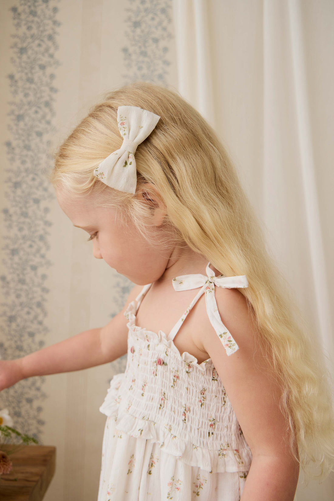 Organic Cotton Desiree Bow - Josepha Egret Childrens Bow from Jamie Kay Australia