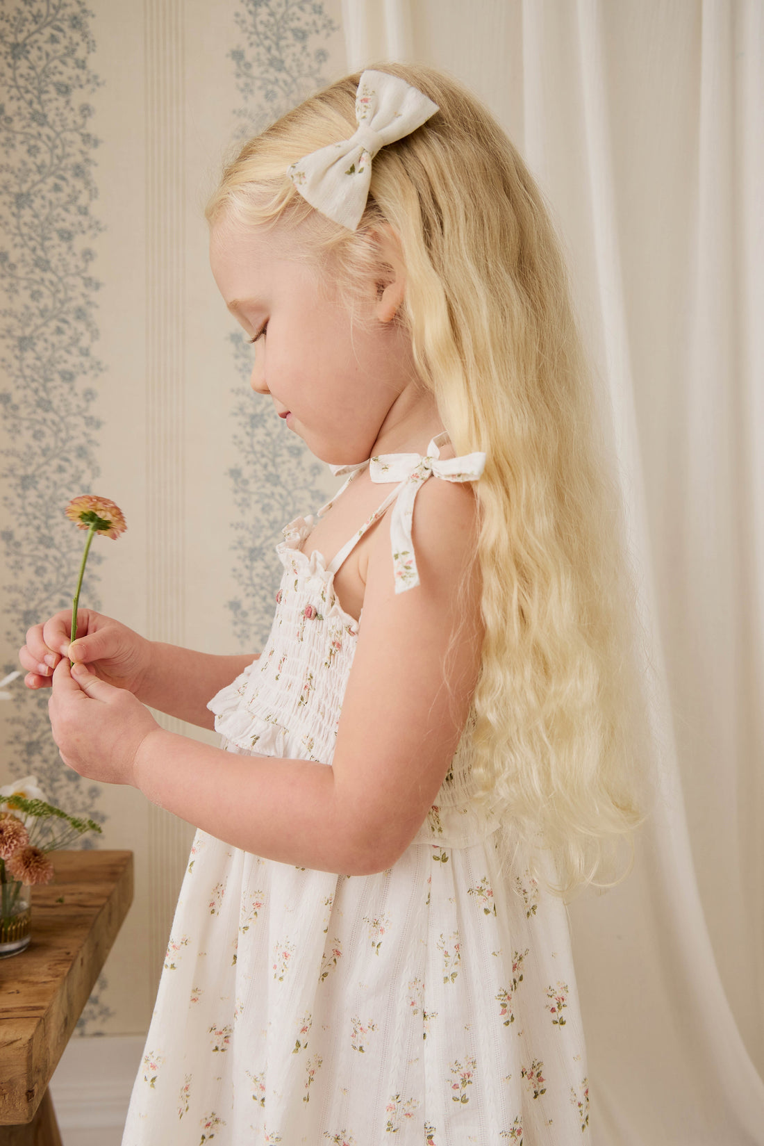 Organic Cotton Saylor Dress - Josepha Egret Childrens Dress from Jamie Kay Australia