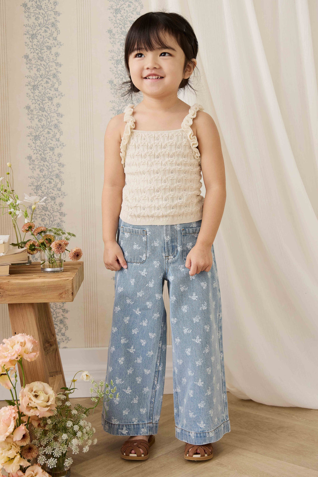 Sammy Knitted Top - Vanilla Childrens Top from Jamie Kay Australia