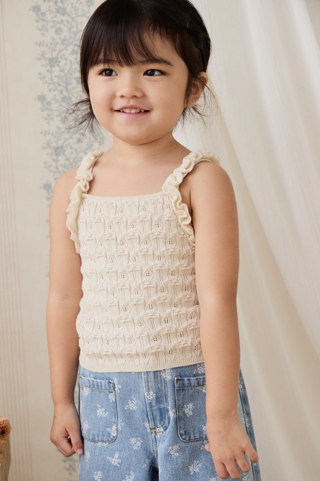 Sammy Knitted Top - Vanilla Childrens Top from Jamie Kay Australia