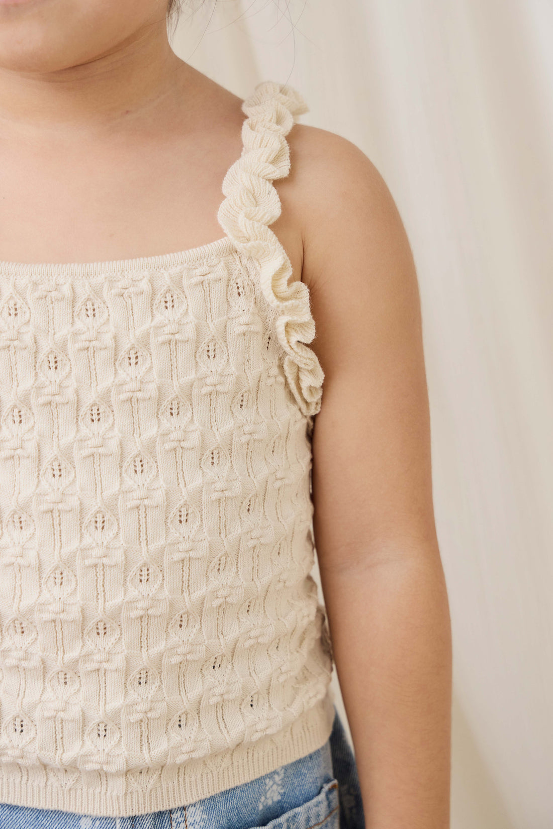 Sammy Knitted Top - Vanilla Childrens Top from Jamie Kay Australia
