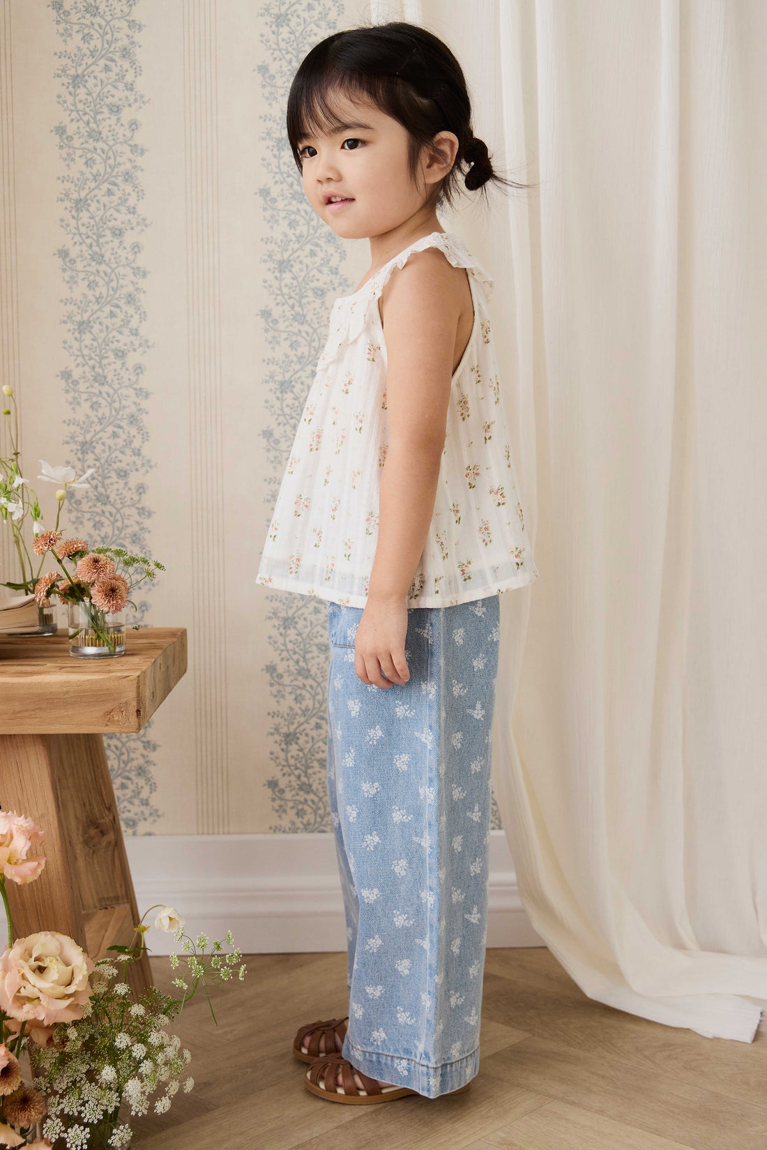 Organic Cotton Saylor Top - Josepha Egret Childrens Top from Jamie Kay Australia