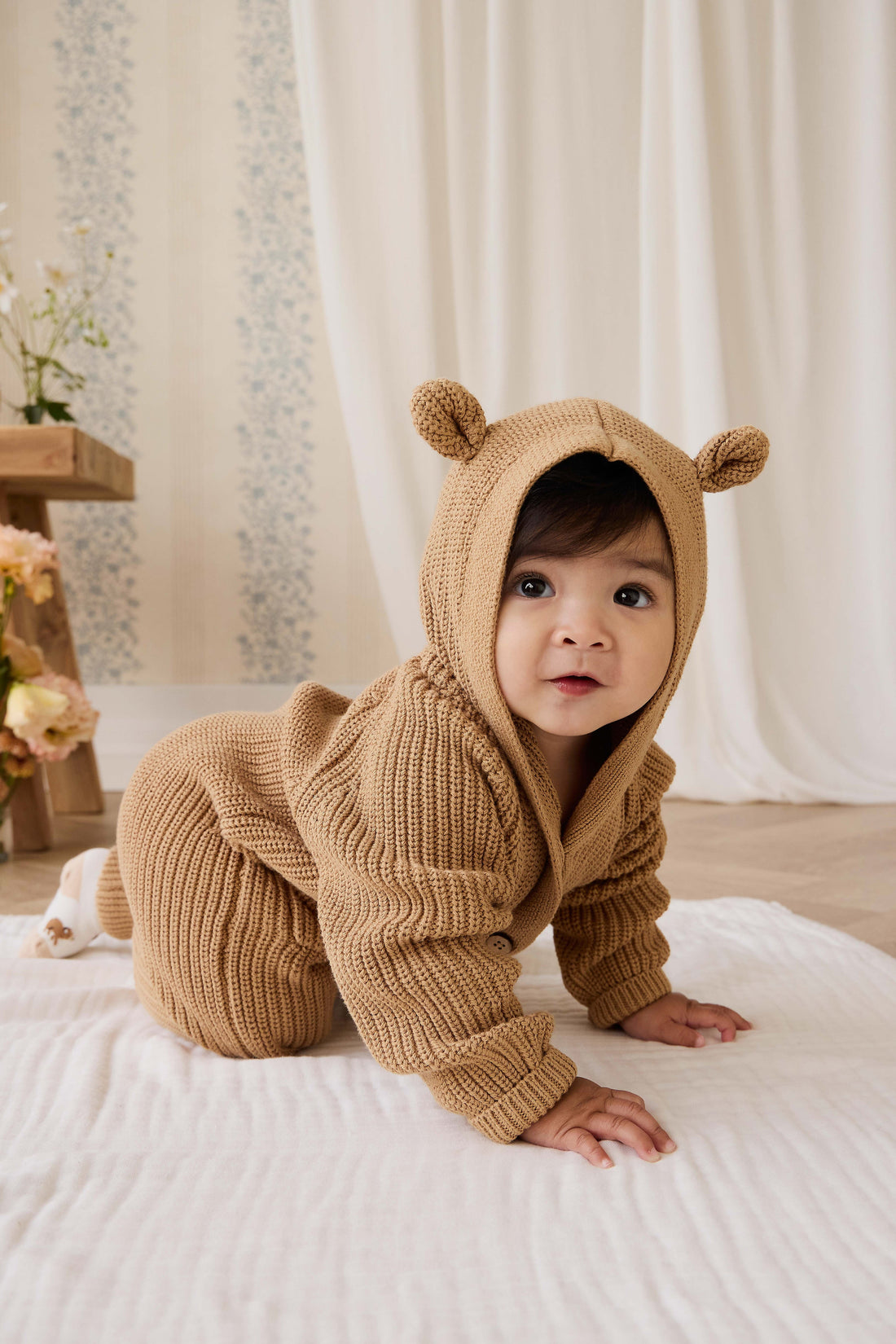 Bear Onepiece - Tawny Brown Childrens Onepiece from Jamie Kay Australia