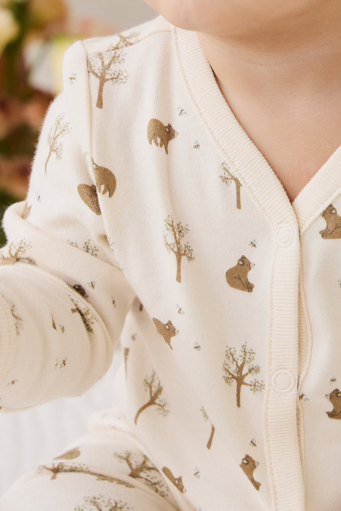 Organic Cotton Murphy Onepiece - Honey Bear Cloud Childrens Onepiece from Jamie Kay Australia