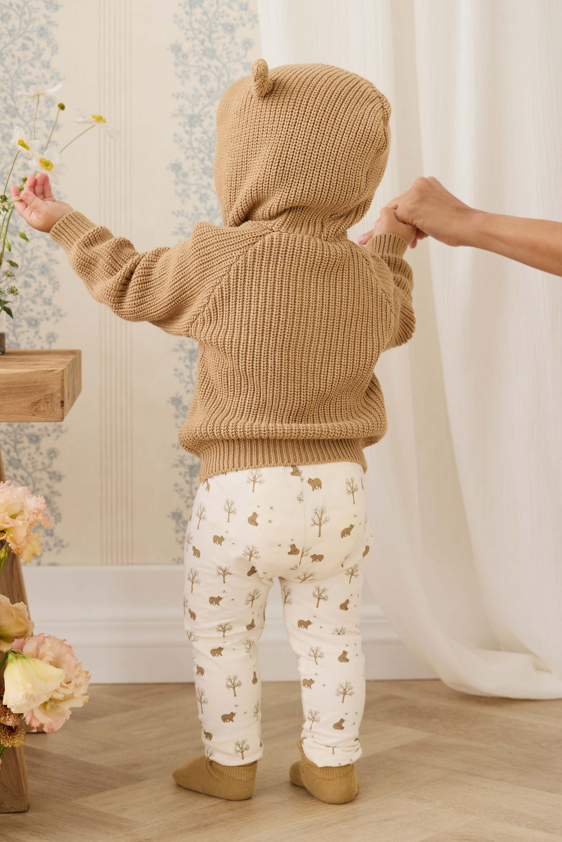 Organic Cotton Everyday Legging - Honey Bear Cloud Childrens Legging from Jamie Kay Australia
