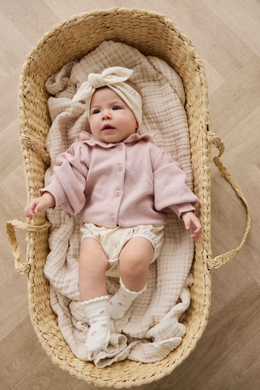 Organic Cotton Classic Bloomer - Josepha Egret Small Childrens Bloomer from Jamie Kay Australia